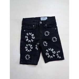 Evolution In Design Boys Black Denim Shorts FWRD Graphic Size 5 Streetwear